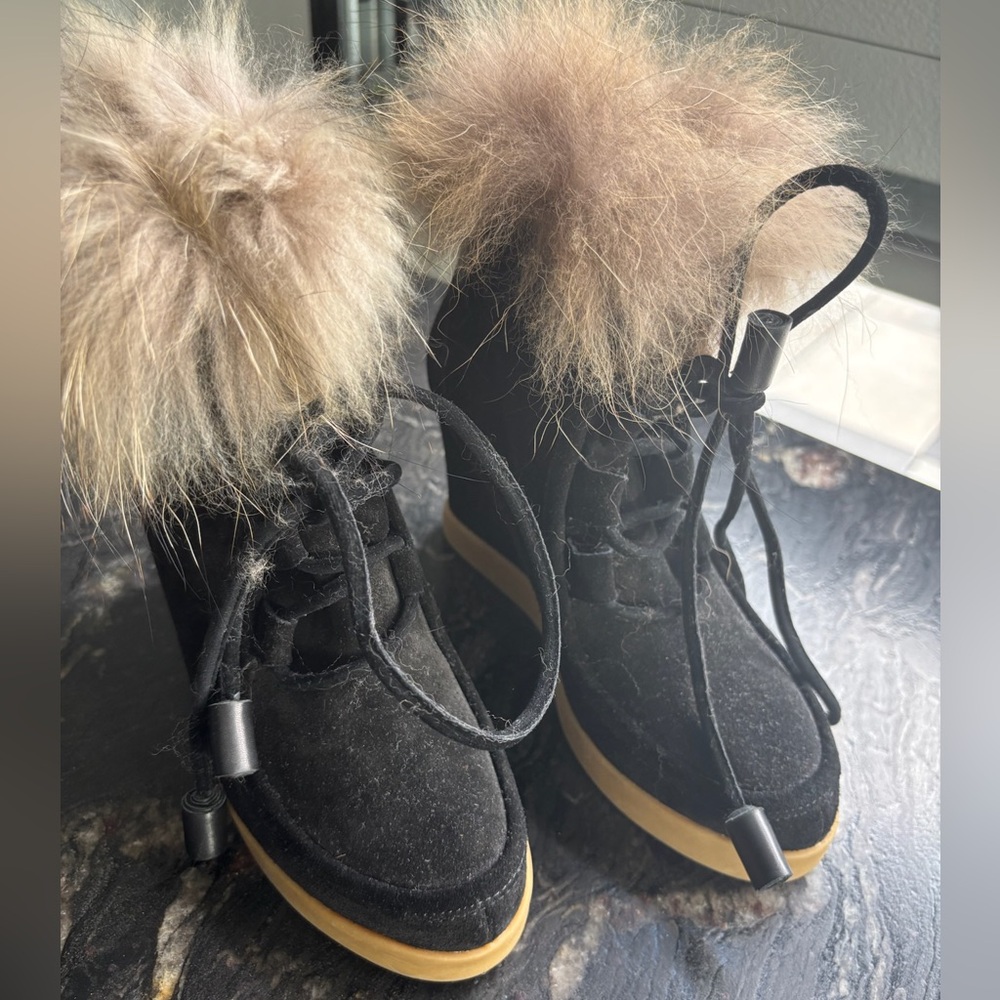 Cecelia New York Holly Wedge Bootie w/Fur Trim